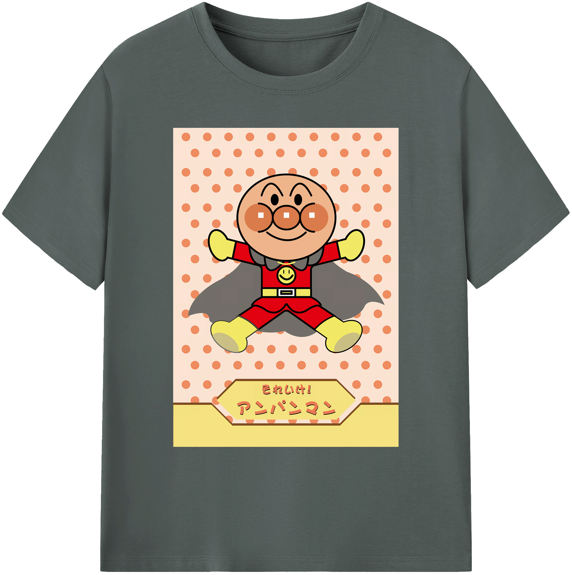 （画像用） アンパンマン Anpanman 綿100％ メンズ半袖Tシャツ｜肌触りやわらか＆通気性